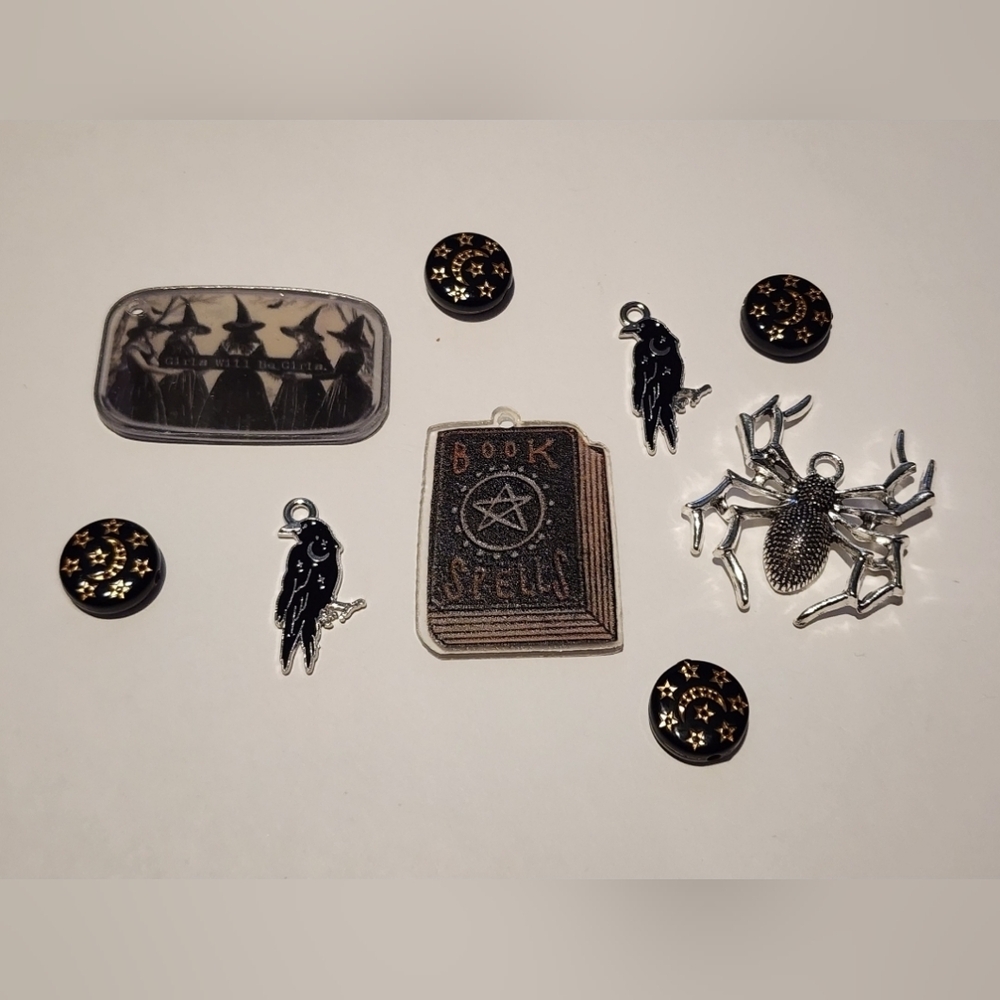 Witch Spider Charms Beads‎ Spells Halloween Crafts  Beading Jewelry Making